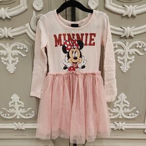 Disney Girls Minnie Mouse Pink Dress Size 4